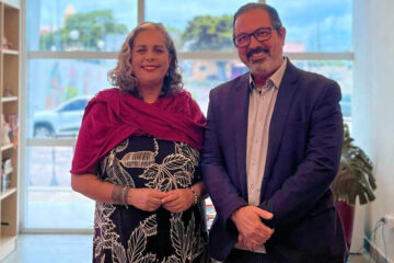 Na sequência: Mary Land Brito(Secretaria de Estado da Cultura) e Luiz Gomes (Diretor Jurídico da San Martini Films). Imagens: Gabriel Henrique e arquivos da San Martini Films.
